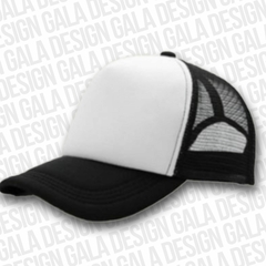 G06 - GORRA TRUCKER NEGRA FRENTE BLANCO