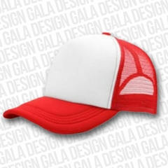 G06 - GORRA TRUCKER ROJA FRENTE BLANCO