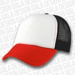 G06 - GORRA TRUCKER BICOLOR FRENTE BLANCO