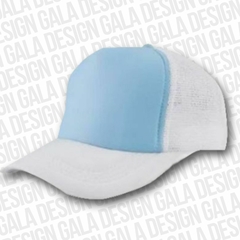 G06 - TRUCKER BLANCA FRENTE CELESTE