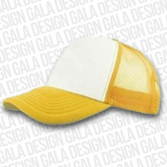 G06 - GORRA TRUCKER AMARILLA FRENTE BLANCO