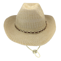 Sombrero cowboy hilo poliéster con cordón. Código 231061KK - tienda online