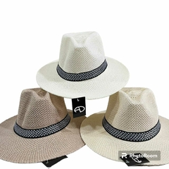 SOMBRERO TIPO PANAMA C/CINTA AL14 - comprar online