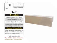 Cascata em Inox para piscina - Embutir Lamina Teto Reta 50cm na internet