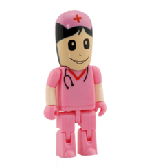 Pen drive Enfermagem Rosa com chapéu