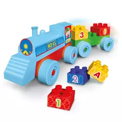 TREN DE BLOQUES PARA ARMAR DIDACTICO BIMBI - comprar online