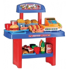 JUEGO FAST FOOD PETIT GOURMET Y CAJA REGISTRADORA LIONELS