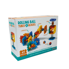 Juego de construcción - Rolling Ball Tubes Y Blocks 49 Piezas
