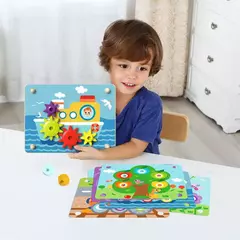 JUEGO DIDACTICO DE ENGRANAJES MADERA TOOKY TOY