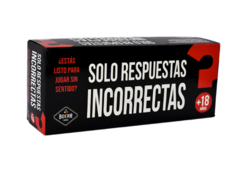 JUEGO DE MESA SOLO RESPUESTAS INCORRECTAS +18 BOERR GAMES