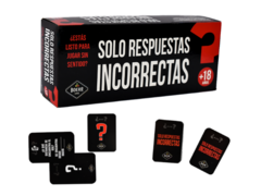 JUEGO DE MESA SOLO RESPUESTAS INCORRECTAS +18 BOERR GAMES - comprar online