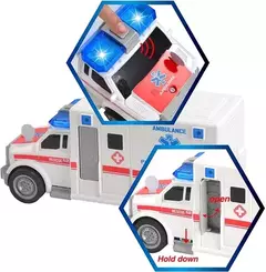 AMBULANCIA CON LUZ SONIDO Y APERTURA DE PUERTAS MAGNIFIC - comprar online