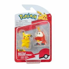 MUÑECO FIGURA DE POKEMON EN BLISTER PIKACHU + FUECOCO