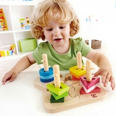 PUZZLE CREATIVO DE CLAVIJAS ENSARTE ENCASTRE MADERA HAPE - comprar online