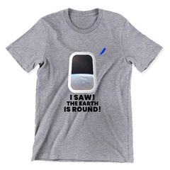 Camiseta Básica Unissex/Babylook - I Saw, the earth is round - loja online