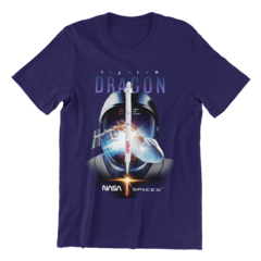 Camiseta Crew Dragon Demo-2 Azul - comprar online
