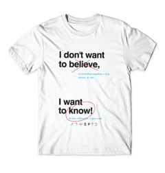 Camiseta I Want to Know na internet