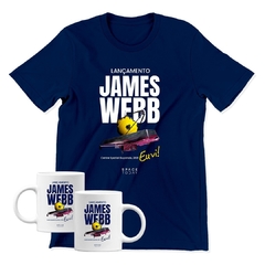 Lançamento James Webb - Kit = 1 Camiseta Básica + 1 Caneca