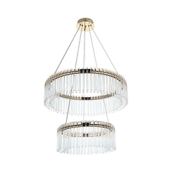 PENDENTE LED CRISTAL GOULI 40/60CM 52W 2700K OURO BRILHO NORDECOR 2891