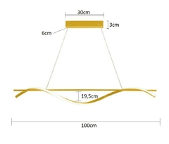 PENDENTE BALLET GOLD 100CM 3000K-GMH P-BALLET-100-GOLD - comprar online