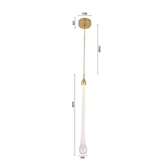 KIT 02 PENDENTE LED ZIAH 3W 3000K DOURADO NORDECOR 2410 na internet