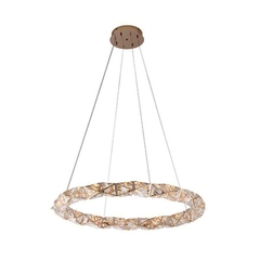 PENDENTE LED KAZY 80CM 38W 3000K OURO BRILHO NORDECOR 2882