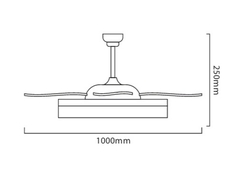 VENTILADOR TETO PÁS RETRÁTIL 500MM 1070MM 30W CONTROLE REMOTO AIR MARTAN 3020 - comprar online