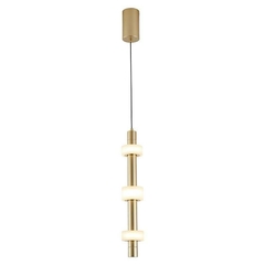 PENDENTE LED AUS 18W 3000K OURO CHAMPAGNE NORDECOR 2717 na internet