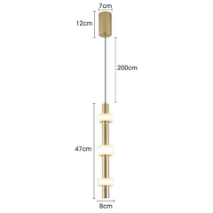 Imagem do PENDENTE LED AUS 18W 3000K OURO CHAMPAGNE NORDECOR 2717