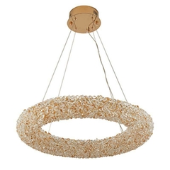 PENDENTE LED JOU CIR 60CM 40W 3000K DOURADO BRILHO NORDECOR 2771