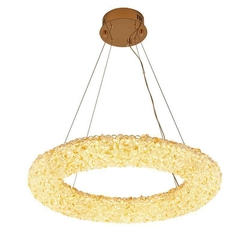 PENDENTE LED JOU CIR 60CM 40W 3000K DOURADO BRILHO NORDECOR 2771 - comprar online