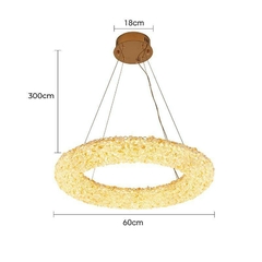 Imagem do PENDENTE LED JOU CIR 60CM 40W 3000K DOURADO BRILHO NORDECOR 2771