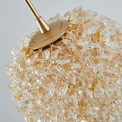 PENDENTE CRISTAL JOU 1*G9 OURO CHAMPAGNE NORDECOR 2736 - Martan Lustres