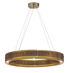 PENDENTE FLUTED LED DOURADO ESCOVADO 60CM 3000K 15W USINA IMPORTS UI20210/60DR - comprar online