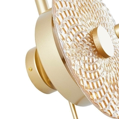 ARANDELA LED SOWA 7W 3000K DOURADO FOSCO E AMBAR NORDECOR 2558 - Martan Lustres