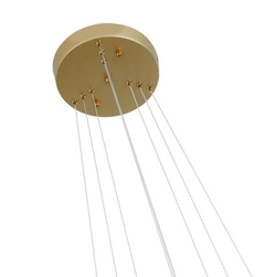 Pendente LED Bean 3 aros 40cm + 60cm + 80cm 83W 3000K Dourado Fosco Nordecor 2459 - Martan Lustres