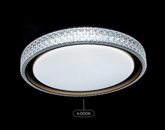 PLAFON LED RED. KENLE 50CM 36W 3000K/4000K/6.5000K C/ CONTROLE MEMORIA DOURADO NORDECOR 2665 - Martan Lustres