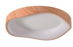 PLAFON EDGE REDONDO 26W 3000K Ø42CM MADEIRA E BRANCO SKYLIGHT 4041MA