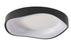 PLAFON EDGE REDONDO 26W Ø42CM PRETO E BRANCO SKYLIGHT 4041PT