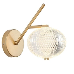 KIT 02 ARANDELAS LED LUSE 7W 3000K OURO CHAMPAGNE NORDECOR 2798 - comprar online