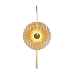 ARANDELA LED SOWA 7W 3000K DOURADO FOSCO E AMBAR NORDECOR 2558