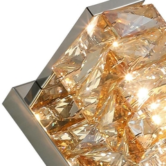 ARANDELA LED CRISTAL NIZIE 18W 3000K AMBAR/PRATA NORDECOR 2743 - Martan Lustres