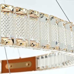 PENDENTE LED CRISTAL GULTY 40/60/80CM 98W 3000K OURO BRILHO NORDECOR 2899 na internet