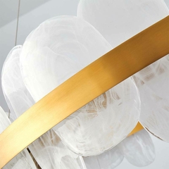 PENDENTE LED BLOE 65CM 50W 3000K DOURADO FOSCO NORDECOR 2777 na internet