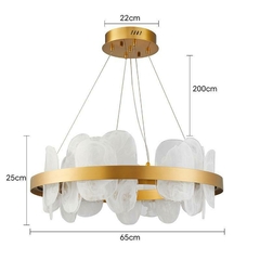 Imagem do PENDENTE LED BLOE 65CM 50W 3000K DOURADO FOSCO NORDECOR 2777