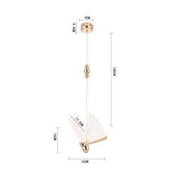 PENDENTE LED HONEN 6W 3000K DOURADO NORDECOR 2413 - loja online