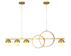 PENDENTE COMPASS DOURADO 120CM X 30CM 25W USINA IMPORTS UI20245/120DR