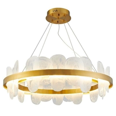 PENDENTE LED BLOE 82CM 70W 3000K DOURADO FOSCO NORDECOR 2778 - comprar online