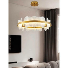 PENDENTE LED BLOE 82CM 70W 3000K DOURADO FOSCO NORDECOR 2778 - loja online