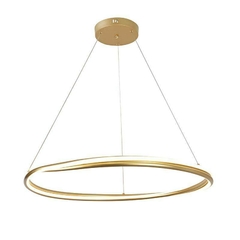 PENDENTE LED EUNI 80CM 75W 3000K DOURADO FOSCO NORDECOR 2872